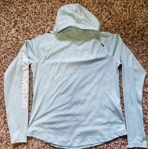 Under Armour Women's Light Blue Drifit Hoodie
